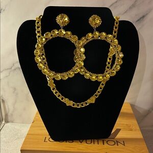 Elegant Bright Yellow Jewelry Set